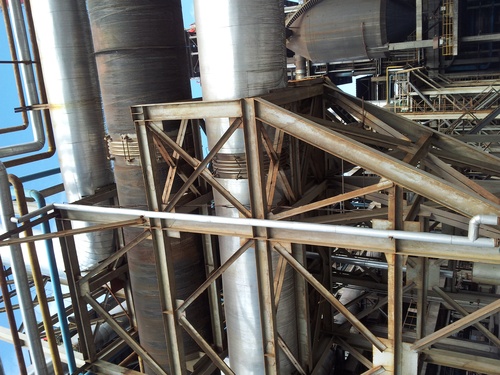 包頭吉宇鋼鐵安裝現場